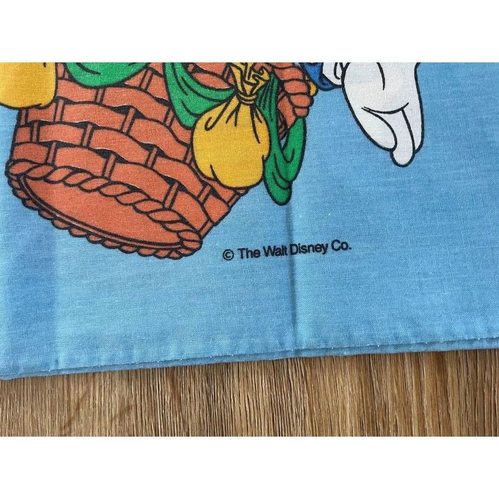 Vintage Walt Disney Co. Minnie and Mickey Mouse Hot Air Balloon Pillowcase